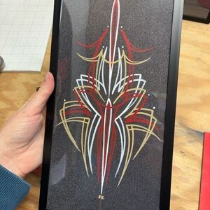 Hand Pinstriped Wall Art